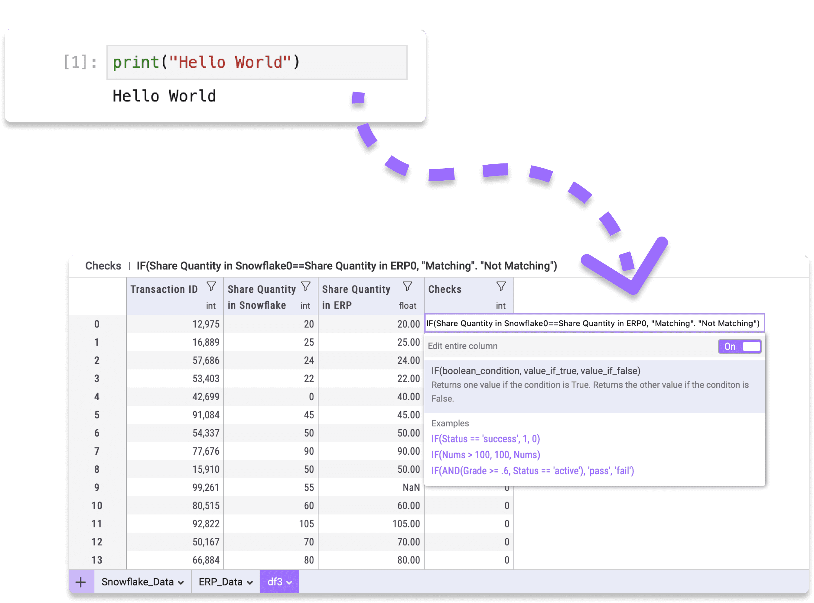 Edit data using Mito AI